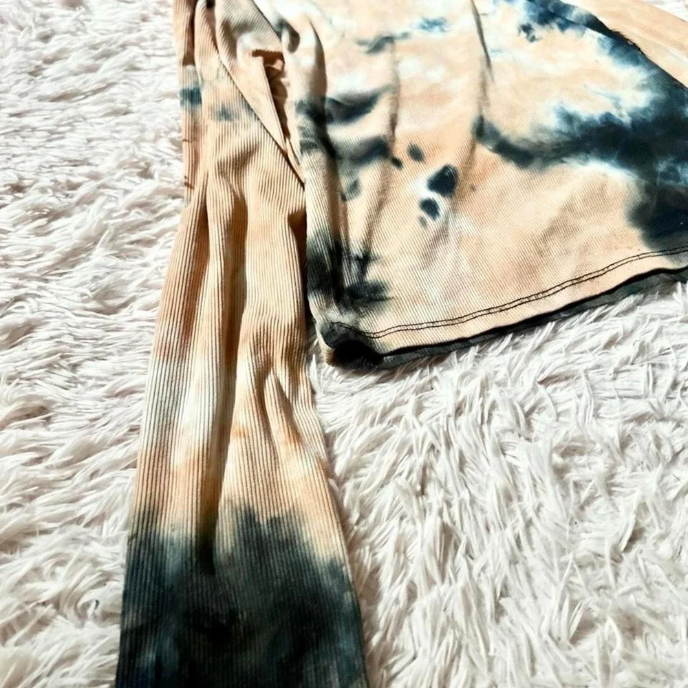 Grunge Tie Dye Whimsygoth Punk Skater Edgy Turtle Neck‎ Top Womens L Witchy